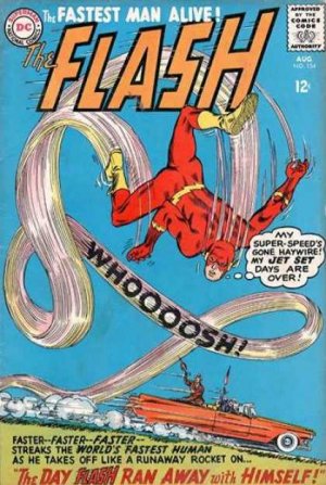 couverture, jaquette Flash 154  - The Day The Flash Ran Away With Himself!Issues V1 (1959 - 1985) (DC Comics) Comics