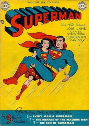 couverture, jaquette Superman 57 Issues V1 (1939 - 1986)  (DC Comics) Comics