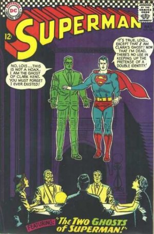 couverture, jaquette Superman 186  - The Two Ghosts Of Superman!Issues V1 (1939 - 1986)  (DC Comics) Comics