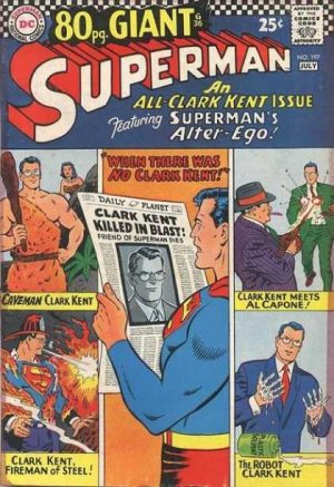 couverture, jaquette Superman 197  - An All Clark Kent Issue Featuring Superman's Alter-EgoIssues V1 (1939 - 1986)  (DC Comics) Comics
