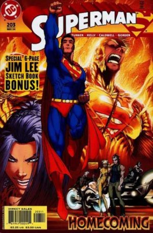 couverture, jaquette Superman 203  - Godfall, Part 6 of 6: DivinityIssues V2 (1987 - 2006)  (DC Comics) Comics