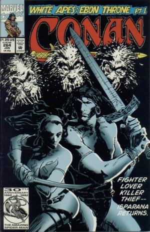 couverture, jaquette Conan Le Barbare 264  - White Apes And Ebon ThronesIssues V1 (1970 - 1993) (Marvel) Comics