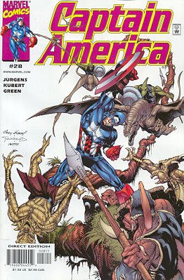 couverture, jaquette Captain America 28  - GrotesqueriesIssues V3 (1998 - 2002) (Marvel) Comics