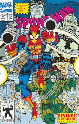 couverture, jaquette Spider-Man 20  - Revenge of the Sinister Six: Part Three : ShowdownIssues V1 (1990 - 1996) (Marvel) Comics