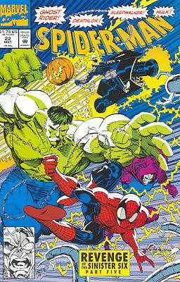 couverture, jaquette Spider-Man 22  - Revenge of the Sinister Six: Part FiveIssues V1 (1990 - 1996) (Marvel) Comics