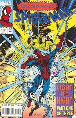 couverture, jaquette Spider-Man 38  - Light the Night!, Part OneIssues V1 (1990 - 1996) (Marvel) Comics