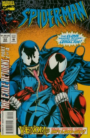 couverture, jaquette Spider-Man 52  - The Exile Returns, Part 2 of 4: DeadlineIssues V1 (1990 - 1996) (Marvel) Comics