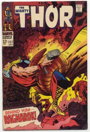 couverture, jaquette Thor 157  - Behind Him... Ragnarok!Issues V1 (1966 à 1996) (Marvel) Comics