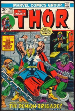 couverture, jaquette Thor 213  - The Demon Brigade!!Issues V1 (1966 à 1996) (Marvel) Comics