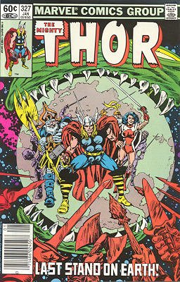 couverture, jaquette Thor 327  - The Serpent of Midgard Conclusion: This Battleground Earth!Issues V1 (1966 à 1996) (Marvel) Comics