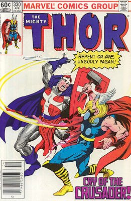 couverture, jaquette Thor 330  - The Coming of the Crusader!Issues V1 (1966 à 1996) (Marvel) Comics
