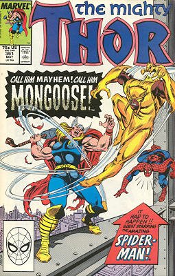 couverture, jaquette Thor 391  - The Madness of Mongoose!Issues V1 (1966 à 1996) (Marvel) Comics