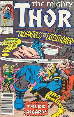 couverture, jaquette Thor 403  - When the Executioner Calls!!Issues V1 (1966 à 1996) (Marvel) Comics