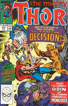 couverture, jaquette Thor 408  - The Fateful Decision!Issues V1 (1966 à 1996) (Marvel) Comics