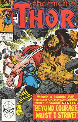 couverture, jaquette Thor 414  - Beyond Courage, Must I Strive!Issues V1 (1966 à 1996) (Marvel) Comics