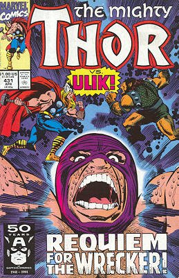 couverture, jaquette Thor 431  - Requiem for the Wrecker!Issues V1 (1966 à 1996) (Marvel) Comics
