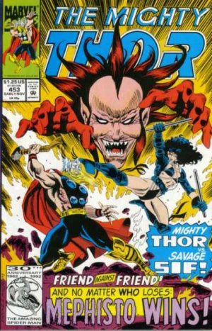 couverture, jaquette Thor 453  - When Mephisto Commands!Issues V1 (1966 à 1996) (Marvel) Comics