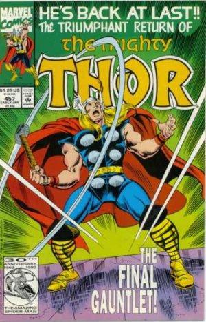 couverture, jaquette Thor 457  - Final Gauntlet!Issues V1 (1966 à 1996) (Marvel) Comics