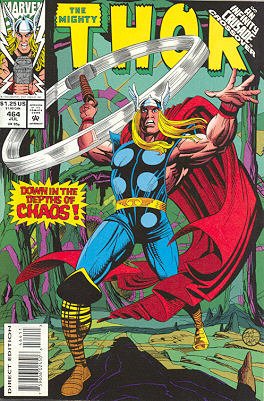 couverture, jaquette Thor 464  - Blessed ObedienceIssues V1 (1966 à 1996) (Marvel) Comics