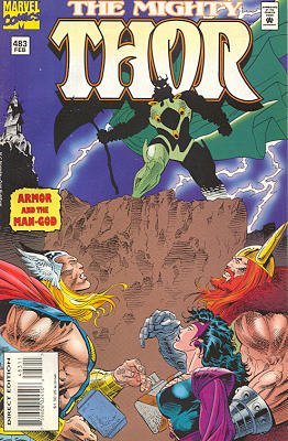 couverture, jaquette Thor 483  - Armor and the Man-God I Sing...Issues V1 (1966 à 1996) (Marvel) Comics