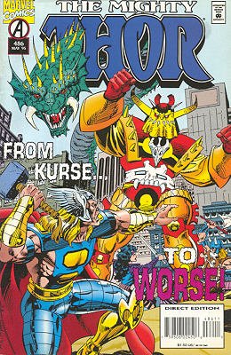couverture, jaquette Thor 486  - The Coming of Kurse!Issues V1 (1966 à 1996) (Marvel) Comics