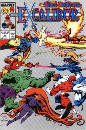 couverture, jaquette Excalibur 14  - Too Many HeroesIssues V1 (1988 - 1998) (Marvel) Comics
