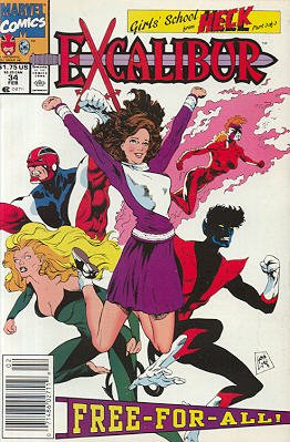 couverture, jaquette Excalibur 34  - Part 3: School Spirit (or Cheerleaders From Heck)Issues V1 (1988 - 1998) (Marvel) Comics