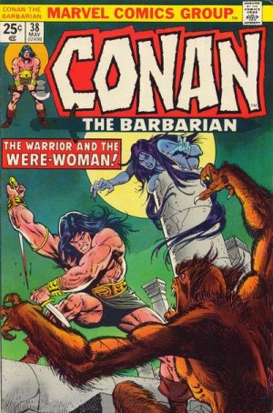 couverture, jaquette Conan Le Barbare 38  - The Warrior and the Were-Woman!Issues V1 (1970 - 1993) (Marvel) Comics
