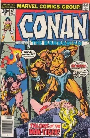 couverture, jaquette Conan Le Barbare 67  - Talons of the Man-TigerIssues V1 (1970 - 1993) (Marvel) Comics