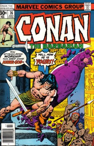 couverture, jaquette Conan Le Barbare 76  - Swordless in StygiaIssues V1 (1970 - 1993) (Marvel) Comics