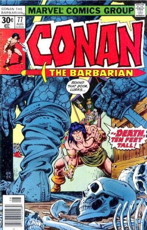 couverture, jaquette Conan Le Barbare 77  - When Giants Walk the Earth!Issues V1 (1970 - 1993) (Marvel) Comics