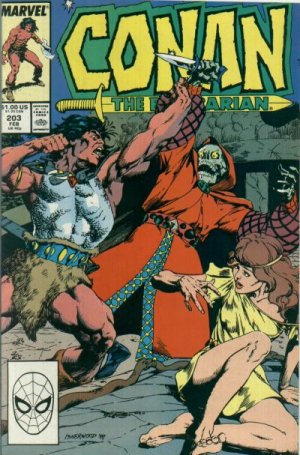 couverture, jaquette Conan Le Barbare 203  - Wrath of the Necromancer!Issues V1 (1970 - 1993) (Marvel) Comics