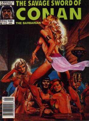 The Savage Sword of Conan # 144 Magazines (1974 - 1995)