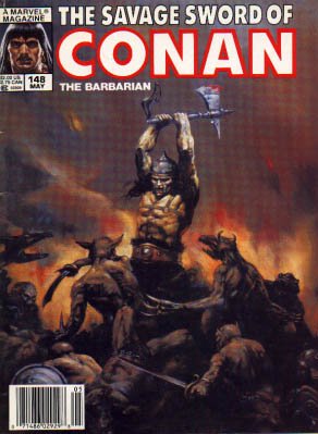 The Savage Sword of Conan # 148 Magazines (1974 - 1995)