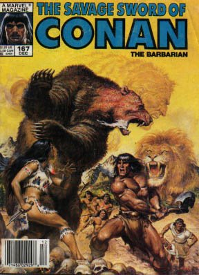 The Savage Sword of Conan # 167 Magazines (1974 - 1995)