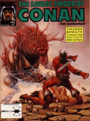 The Savage Sword of Conan # 195 Magazines (1974 - 1995)
