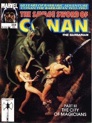 The Savage Sword of Conan # 204 Magazines (1974 - 1995)
