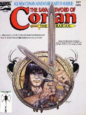 The Savage Sword of Conan # 207 Magazines (1974 - 1995)