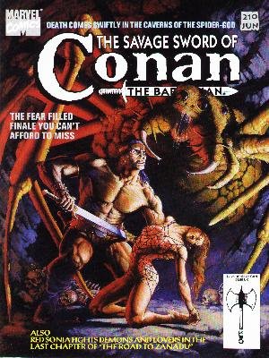 The Savage Sword of Conan # 210 Magazines (1974 - 1995)