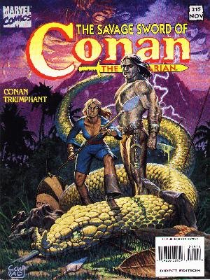 The Savage Sword of Conan # 215 Magazines (1974 - 1995)