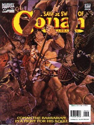 The Savage Sword of Conan # 217 Magazines (1974 - 1995)