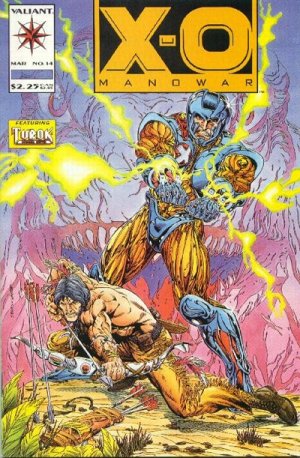 couverture, jaquette X-O Manowar 14  - The Coming of the Dinosaur HunterIssues V1 (1992 - 1996) (Valiant Comics) Comics