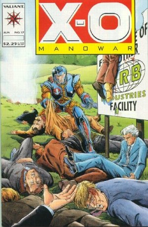 couverture, jaquette X-O Manowar 17  - Push and ShoveIssues V1 (1992 - 1996) (Valiant Comics) Comics