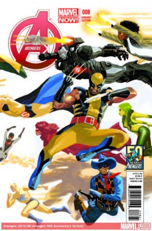 couverture, jaquette Avengers 8  - Starbranded (Avengers 50th Anniversary Variant)Issues V5 (2012 - 2015) (Marvel) Comics
