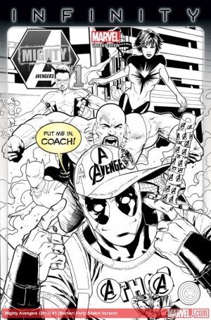 Mighty Avengers 1 - (Barberi Party Sketch Variant)
