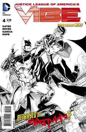 Justice League of America's Vibe 4 - Illusions and Disillusions (Black And White Variant)