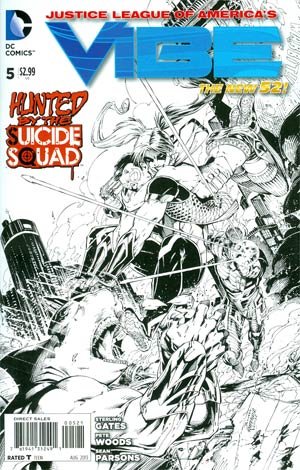 Justice League of America's Vibe 5 - Suicide Solution (Black And White Variant)