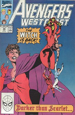couverture, jaquette Avengers West Coast 56  - Darker Than ScarletIssues - West Coast Avengers (85) Suite (89 - 93) (Marvel) Comics