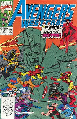 couverture, jaquette Avengers West Coast 61  - The Immortus ImperativeIssues - West Coast Avengers (85) Suite (89 - 93) (Marvel) Comics