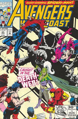 couverture, jaquette Avengers West Coast 85  - Death Has Eight LegsIssues - West Coast Avengers (85) Suite (89 - 93) (Marvel) Comics